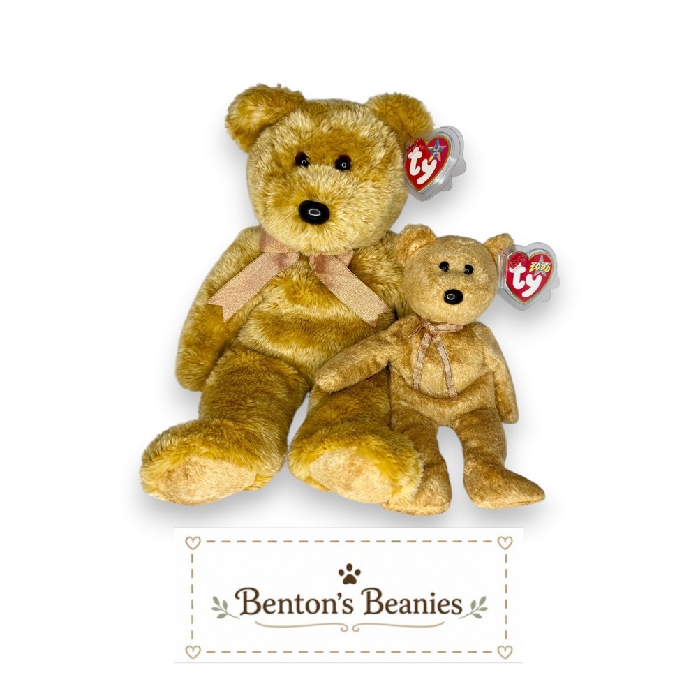 Cashew the Bear Ty Beanie Buddy & Baby | Cashew Classics 🧸 | Mint Heart Tags ⭐